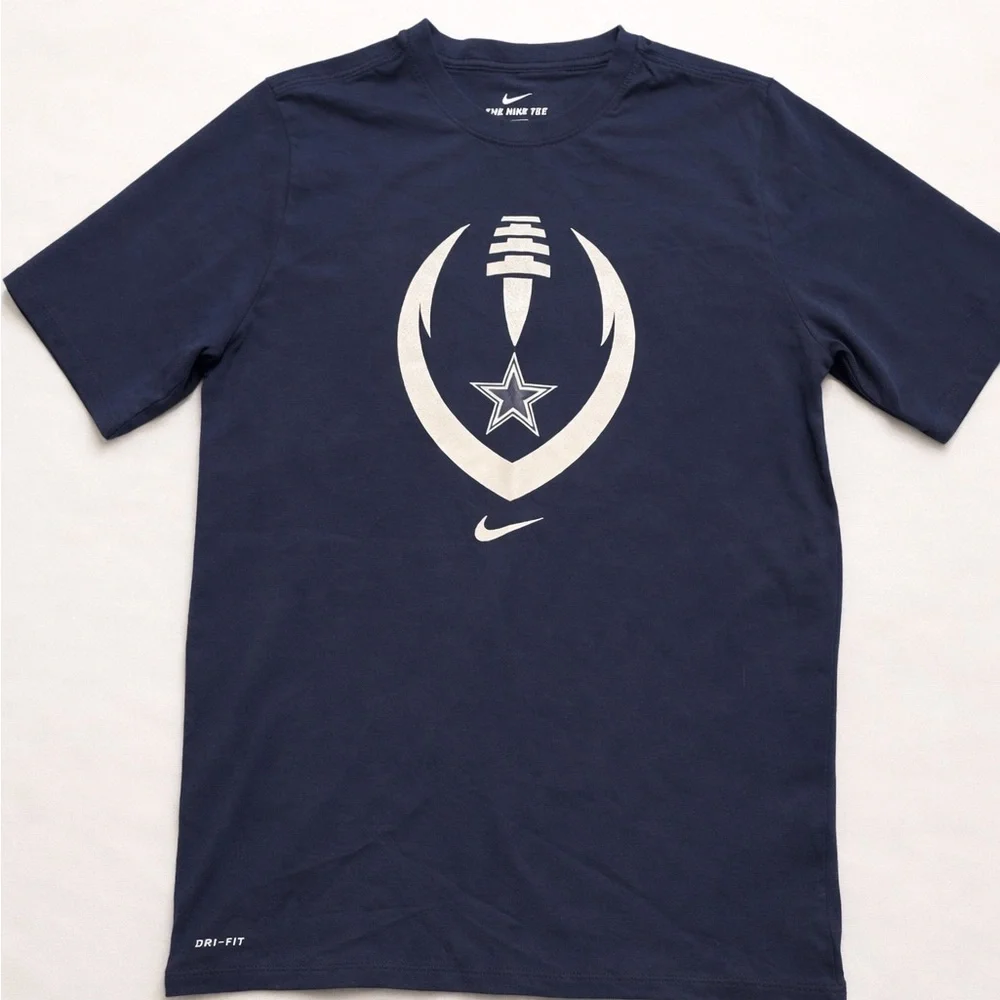 Nike Dallas Cowboys Dri-Fit T-Shirt Youth XL Navy Football Graphic Tee